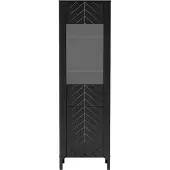 MINIO go for it , Vitrine „MONZA“ 60 cm, Hochvitrine, Schwarz