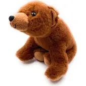 Onwomania Plüschtier Stofftier Kuscheltier Braunbär Raubtier Bär braun Länge 20 cm Braun