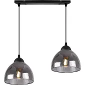 Light11 HOME Venice Hängelampe 2 Flache Graphit-Lampenschirme E27