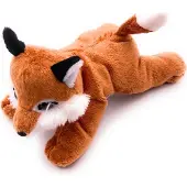 Onwomania Plüschtier Stofftier Kuscheltier Fähe Raubtier Fuchs Länge 22 cm Braun
