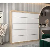 Minio Kleiderschränk 200 cm VERONA 1 Sonoma / Weiß