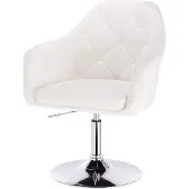 Happyment Barhocker – Industrial – Weiß – Kunstleder – Verstellbar – Mit Rückenlehne – 1 Stück