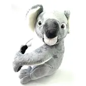 Onwomania Plüschtier Kuscheltier Stoff Tier Koala Bär groß Süß 33cm Grau