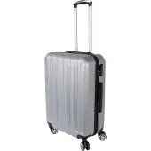 H4L Trolley Koffer Reisekoffer Hartschalenkoffer silber M 44x24x67cm