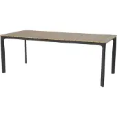 In And OutdoorMatch Tisch - 200x90cm - Aluminium & Polywood - Teakoptik