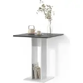 Livinity Esstisch Regusa Weiß/Anthrazit 65 x 78 cm, Model 56202