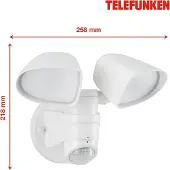 Telefunken LED-Sensor-Außenwandstrahler Bilbao 2-flammig weiß