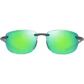 Maui jim MJ0676S HOOKIPA ULTRA Unisex-Sonnenbrille Randlos Eckig Kunststoff-Gestell, grün