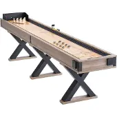 SucceBuy 11,5 Fuß Shuffleboard- und Bowling-Kombitisch