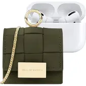 IDEAL OF SWEDEN , Mini-Tasche für AirPods Modell Braided Verstellbarer Gurt, Khaki