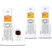 Alcatel-Lucent F530, DECT-Telefon, Kabelloses Mobilteil, Freisprecheinrichtung, 50 Eintragungen, Anrufer-Identifikation, Grau, Weiß