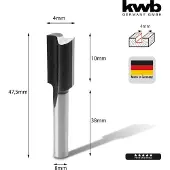 Kwb Schlitzfräser HSS 4,0 mm Blister (grijs)