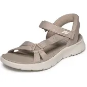 SKECHERS Damen Slip-Ins Sandalen GO WALK FLEX ILLUMINATE Taupe Textil Größe: 39