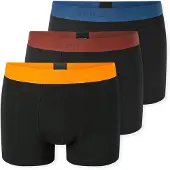Schiesser Boxershorts "Boxershort 3PACK Shorts 3er Pack", Herren, Gr. XL, bunt (schwarz, rot, orange), Obermaterial: 95% Baumwolle CO. 5% Elasthan EL., Unterhosen Boxershorts