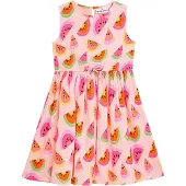 DANAMADE Sommerkleid "Dresses DVICKY", Mädchen, Gr. 116, neon pink, Obermaterial: 100% Baumwolle. Futter: 100% Baumwolle, Kleider Sommerkleid