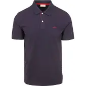 Gant für Herren. 2062026 Marineblaues Piqué-Poloshirt in Kontrastfarbe (3XL), Lässig, Baumwolle, Klassisch, Kurzarm