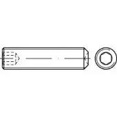 Reyher DIN 916 / ISO 4029 - Stahl 45H blank - M 16x30 - Gewindestift mit ISK und Ringschneide