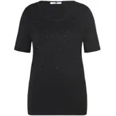 Anna Aura Rundhals-Shirt schwarz