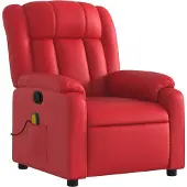 Syfax Massagesessel Rot Kunstleder