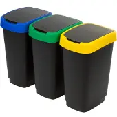 Rotho Drehbare Mülltonne 3x25l