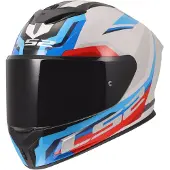 LS2 FF820 Rapid III Hyper Helm, weiß/blau/rot, XXS (51/52)
