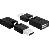 DeLOCK 65260, USB 2.0 A, USB 2.0 A, Schwarz