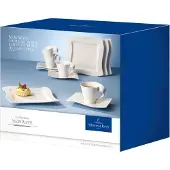 Villeroy & Boch Geschirr-Set "Kaffee Set NewWave 12er Set weiß", weiß, Porzellan, Geschirr-Sets, Geschirr-Set