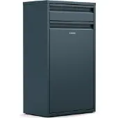 Klarstein Single-Compartment Mülleimer 50L - Edelstahl Abfalleimer Küche Mit Schublade, Wandmontage & Geruchsverschluss, Inkl. Befestigungsmaterial, Anthrazit