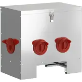 vidaXL Hühnerfütterer Silber 40,5 x 25 x 38 cm 20 kg Verzinkter Stahl