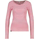 Alife & Kickin Longsleeve "Bertha" in Rot/ Weiß - XL