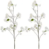 Creativ Green Kunstzweig "Kirschblütenzweig", weiß, H:126cm, Kunststoff, Kunstpflanzen, Kunstzweig, in toller Größe