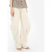 ROTATE für Damen. 1155062059 Anzugshose aus beigem Leinen (36), Lässig