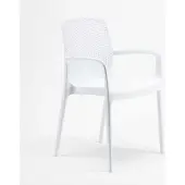 GRAND SOLEIL Stühle Küchenstuhl Esstischstuhl Esszimmerstuhl Boheme Arm - Weiß