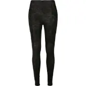 Urban Classics Ladies - Washed Kunstleder Hose schwarz - 4XL