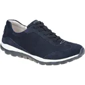 Gabor ROLLINGSOFT Damenschuhe - sportliche Schnür- Halbschuhe blau Freizeit