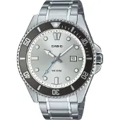 Casio COLLECTION & VINTAGE Armbanduhr COLLECTION DIVER DATE 200M - ARGENTÉE MDV-107D-7AVDF