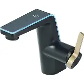 OEM Waschtischarmatur, quadratische Form, verchromte Oberfläche, Schwarz