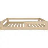Need Sleep Kinderbett Bodenbett 90x200 cm mit Rausfallschutz aus Fichtenholz