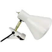 Dyberg Larsen Klemmlampe Sleep, kittweiß, Ø 15 cm, Stahl