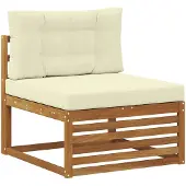 vidaXL Outdoor Mittelsofa Massivholz Akazie Natur