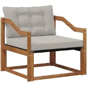 vidaXL Outdoor-Sofagarnitur Massives Akazienholz und Textilene Natur