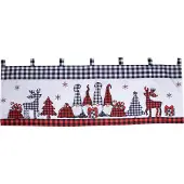 Mojawo X-Mas Gardine Scheibengardine Weihnachten Fenstergardine LED
