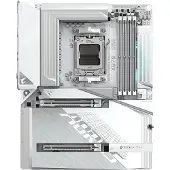 Gigabyte X870 AORUS STEALTH ICE Mainboard, AMD, Sockel AM5, AMD Ryzen 7000 Series, AMD Ryzen 8000 Series, AMD Ryzen 9000 Series, Sockel AM5, DDR5-SDRAM, 256 GB