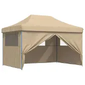 vidaXL Party-Zelt 279 x 410 x 315 cm Beige Oxford-Stoff