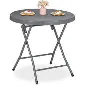 Northix Klappbarer Gartentisch in Rattanoptik