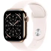 Apple Watch Series 11 Sportarmband, Blassrosa, Titanium, 42mm, GPS + Cellular, S/M