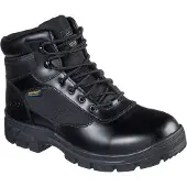SKECHERS Herren Wascana Benen Boots, Black Leather W Textile, 44 EU