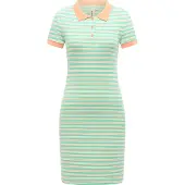 Ragwear A-Linien-Kleid "A-Linien-Kleid Colaro Stripes Dress YOUMODO", Damen, Gr. XXL, N-Gr, grün (lagoon grün), Obermaterial: 95% Baumwolle CO. 5% Elasthan EL., Kleider A-Linien-Kleid