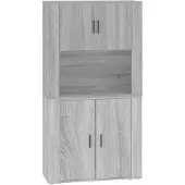 Syfax Highboard Grau Sonoma Holzwerkstoff