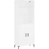 Syfax Highboard Weiß 69,5x34x180 cm Holzwerkstoff